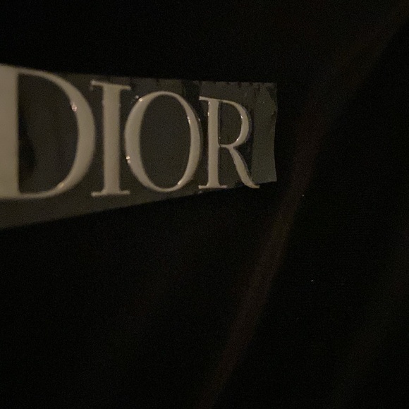 Dior black and silver velvet pouch - Picture 3 of 12